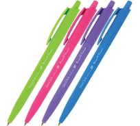 Автоматическая шариковая ручка Bruno Visconti SlimClick SPECIAL 0.5 мм, синяя 4 цвета корпуса 20-0077