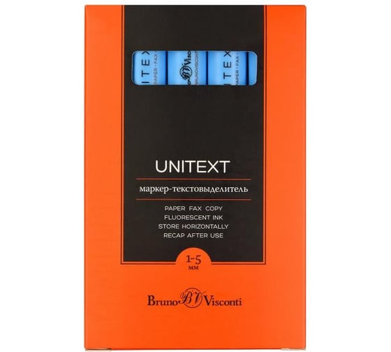 Текстовыделитель Bruno Visconti UniText голубой 22-0062