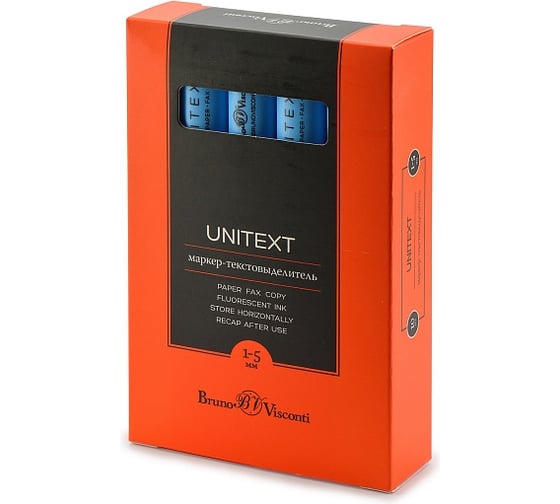 Текстовыделитель Bruno Visconti UniText голубой 22-0062