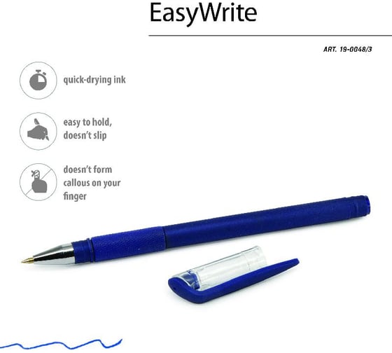 Шариковая ручка под персонализацию Bruno Visconti EasyWrite ORIGINAL синий корпус 0.5 мм, синяя 19-0048/1