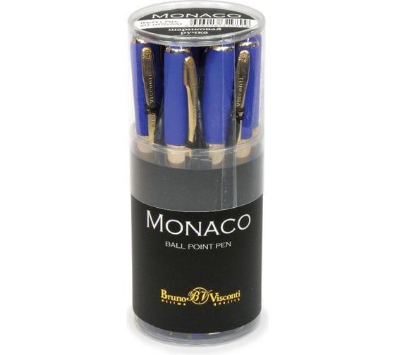 Шариковая ручка Bruno Visconti MONACO 0.5 мм, синяя, синий корпус 20-0125/08
