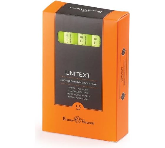 Текстовыделитель Bruno Visconti UniText желтый 22-0032