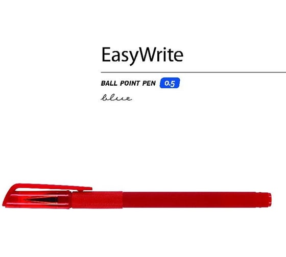 Шариковая ручка под персонализацию Bruno Visconti EasyWrite JOY красный корпус 0.5 мм, синяя 19-0044/3