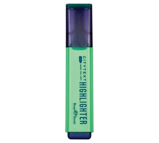Текстовыделитель Bruno Visconti CityText зеленый 22-0037
