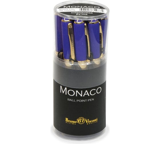 Шариковая ручка Bruno Visconti MONACO 0.5 мм, синяя, сине-фиолетовый корпус 20-0125/13