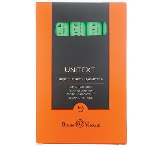 Текстовыделитель Bruno Visconti UniText зеленый 22-0033