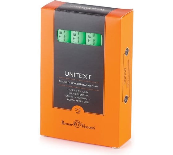 Текстовыделитель Bruno Visconti UniText зеленый 22-0033