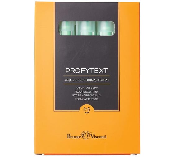 Текстовыделитель Bruno Visconti ProfyText зеленый 22-0054