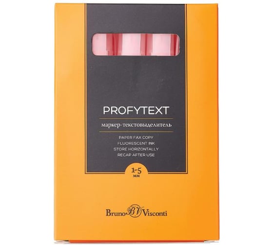 Текстовыделитель Bruno Visconti ProfyText розовый 22-0055