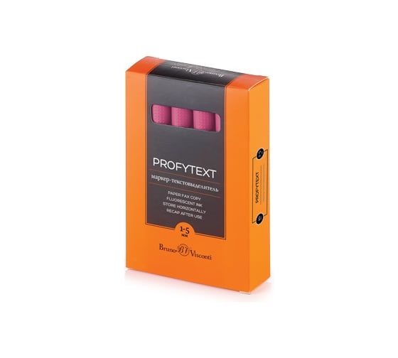 Текстовыделитель Bruno Visconti ProfyText розовый 22-0055