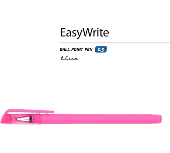 Шариковая ручка под персонализацию Bruno Visconti EasyWrite SPECIAL розовый корпус 0.5 мм, синяя 19-0040/1