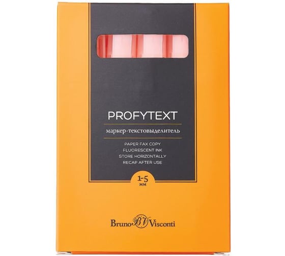 Текстовыделитель Bruno Visconti ProfyText оранжевый 22-0056