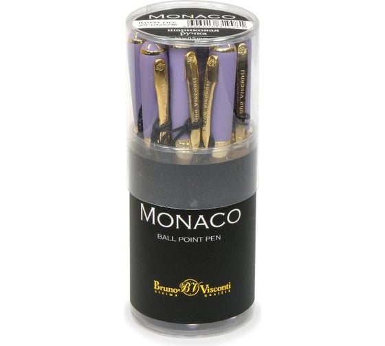 Шариковая ручка Bruno Visconti MONACO 0.5 мм, синяя, лавандовый корпус 20-0125/16
