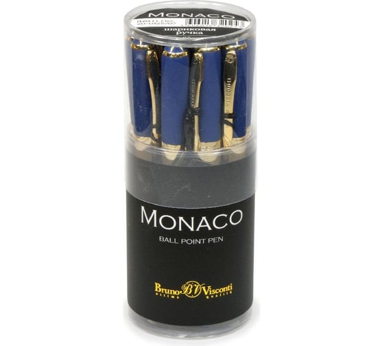 Шариковая ручка Bruno Visconti MONACO 0.5 мм, синяя, темно-синий корпус 20-0125/07