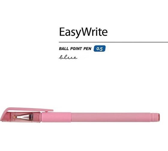 Шариковая ручка под персонализацию Bruno Visconti EasyWrite RIO нежно-розовый корпус 0.5 мм, синяя 19-0046/1