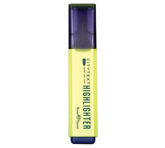 Текстовыделитель Bruno Visconti CityText желтый 22-0036 1