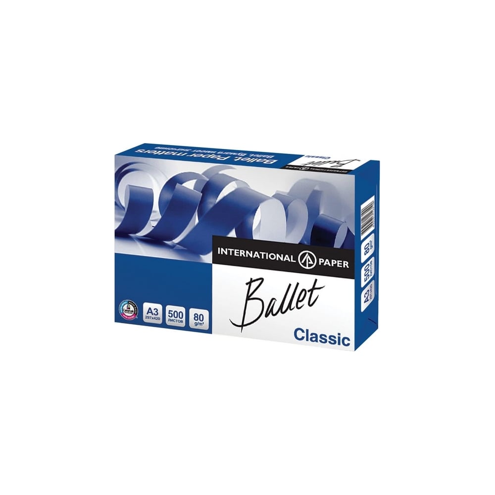 Бумага для офисной техники Ballet Classic А3, марка B, 80 г/кв.м, 500 ...