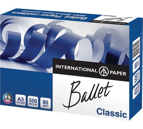 Бумага для офисной техники Ballet Classic А3, марка B, 80 г/кв.м, 500 листов 25241