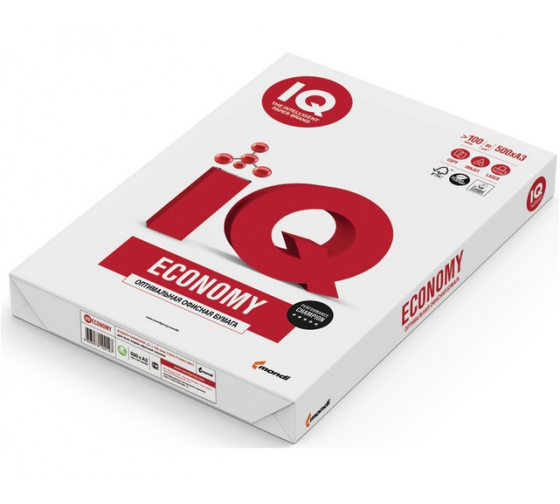 Бумага для офисной техники IQ Economy А3, марка C, 80 г/кв.м, 500 листов 49776 1