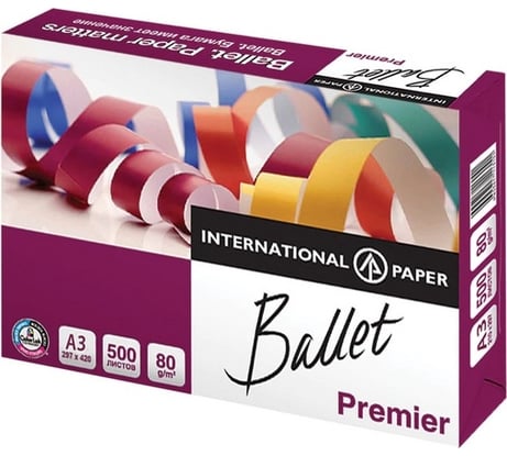 Бумага для офисной техники Ballet Premier А3, марка A, 80 г/кв.м, 500 листов 25243