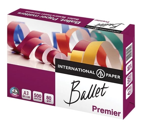 Бумага для офисной техники Ballet Premier А3, марка A, 80 г/кв.м, 500 листов 25243