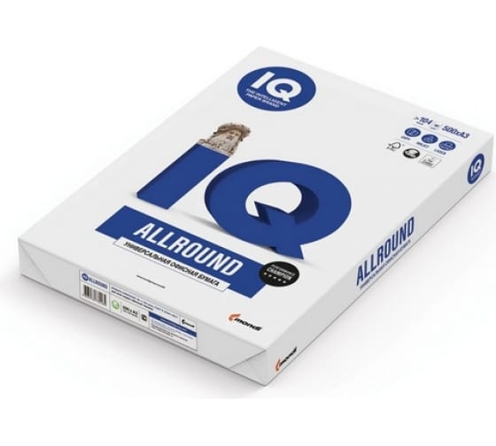 Бумага для офисной техники IQ Allround А3, марка B, 80 г/кв.м, 500 листов 69434 1