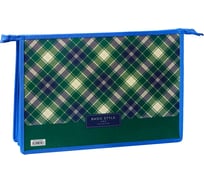 Папка для тетрадей ArtSpace Tartan 2 отделения, А4, пластик, на молнии ПТР-22_29443