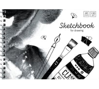 Скетчбук-блокнот ArtSpace Black/white mood 60 листов, А5, на гребне, 120г/м2 Б5р60грг_35495