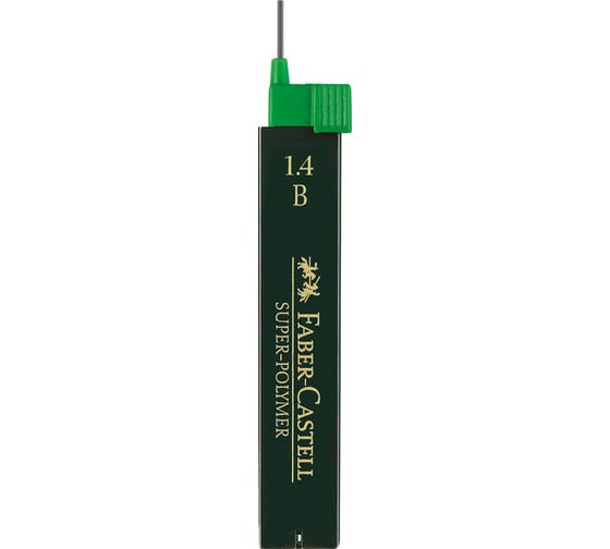 Грифели для механических карандашей Faber-Castell Super-Polymer 6 шт, 1.4 мм, B 121411