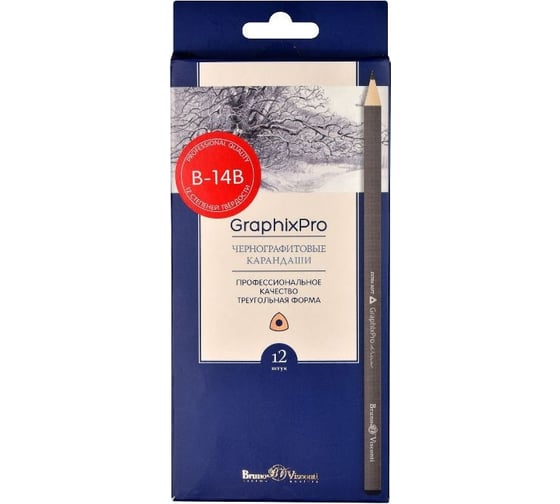 Набор чернографитных карандашей Bruno Visconti Graphixpro 12 штук B-14B 1153783