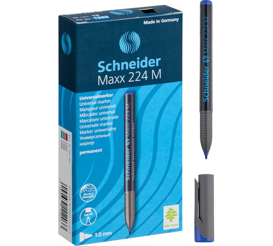 Перманентный маркер Schneider Maxx 224 M синий, пулевидный, 1.0 мм 1203