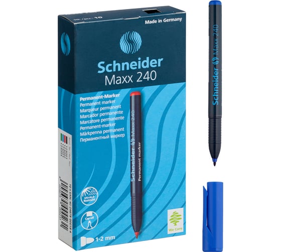 Перманентный маркер Schneider Maxx 240 синий, пулевидный, 2 мм 124003