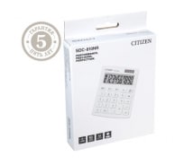 Настольный калькулятор Citizen 10 разрядов, двойное питание, белый SDC-810NR-WH