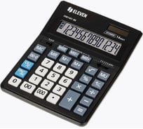Настольный калькулятор Eleven Business Line 14 разрядов, двойное питание CDB1401-BK