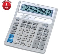 Настольный калькулятор Citizen 12 разрядов, двойное питание, белый SDC-888XWH