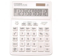 Настольный калькулятор Citizen 12 разрядов, двойное питание, белый SDC444XRWHE