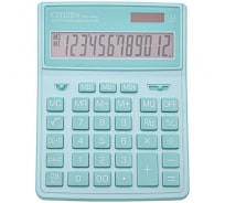 Настольный калькулятор Citizen 12 разрядов, двойное питание, бирюзовый SDC444XRGNE
