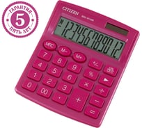 Настольный калькулятор Citizen 12 разрядов, двойное питание, розовый SDC-812NR-PK