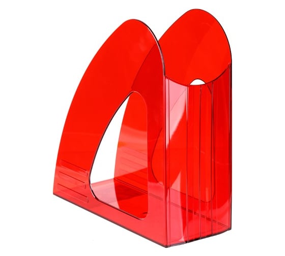 Вертикальный лоток для бумаг OfficeSpace Colorful тонированный красный VH_33838