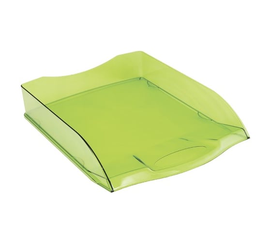 Горизонтальный лоток для бумаг OfficeSpace Colorful тонированный зеленый HT_33846 1