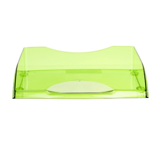 Горизонтальный лоток для бумаг OfficeSpace Colorful тонированный зеленый HT_33846
