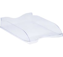 Горизонтальный лоток для бумаг Стамм Люкс прозрачный ЛТ61