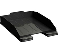 Горизонтальный лоток для бумаг Стамм Эксперт черный ЛТ201