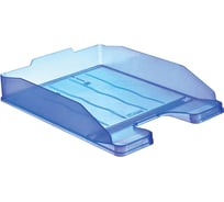 Горизонтальный лоток для бумаг Стамм Эксперт тонированный голубой ЛТ204