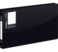 Папка на 4 кольцах BERLINGO Standard А3, 27 мм, 800 мкм, горизонтальная, черная ABp_42331
