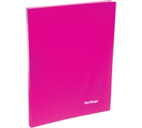 Папка BERLINGO Neon с зажимом, 17 мм, 700 мкм, неоновая розовая ACp_01813