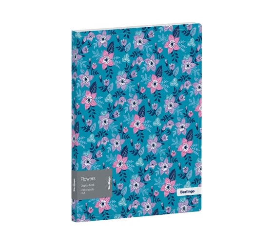Папка BERLINGO Flowers с 30 вкладышами, 17мм, 600 мкм, с внутренним карманом, с рисунком DB4_30501 1