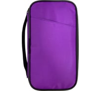 Органайзер для документов Lamark Travel 12,5х24х2,8 см, цвет фиолетовый, розовая подкладка DH0070-VL