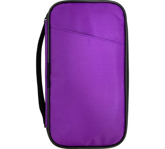 Органайзер для документов Lamark Travel 12,5х24х2,8 см,  цвет фиолетовый, розовая подкладка DH0070-VL