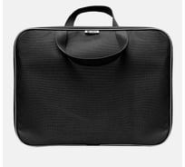 Папка-портфель Lamark А4, 1 отделение, 34х26х7 см, на молнии, с ручками, текстиль, черная DC0018-BK